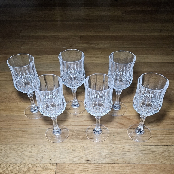 *Cristal D'Arques -Lonhchamp Durand Wine Glasses Set of 6 - Picture 3 of 7